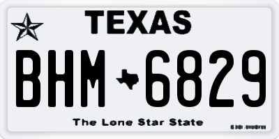 TX license plate BHM6829