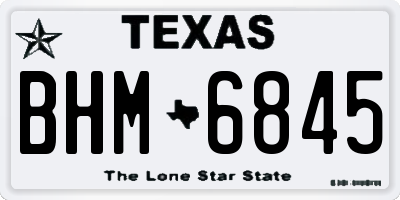 TX license plate BHM6845