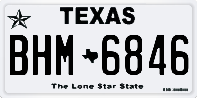 TX license plate BHM6846