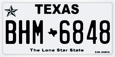 TX license plate BHM6848