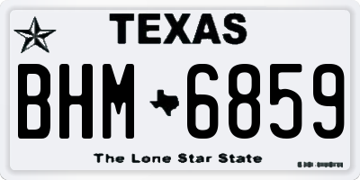 TX license plate BHM6859