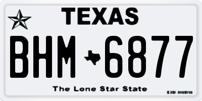 TX license plate BHM6877