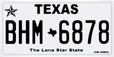 TX license plate BHM6878