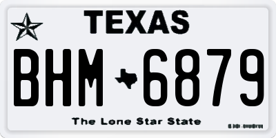 TX license plate BHM6879