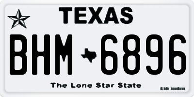 TX license plate BHM6896