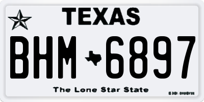 TX license plate BHM6897