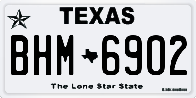 TX license plate BHM6902