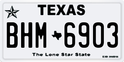 TX license plate BHM6903