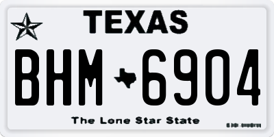 TX license plate BHM6904