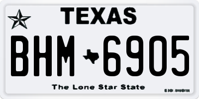 TX license plate BHM6905