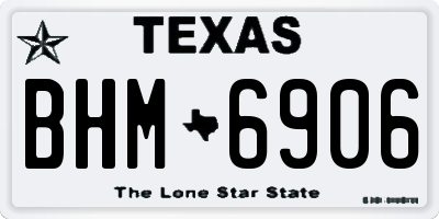 TX license plate BHM6906