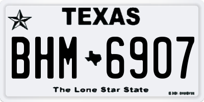 TX license plate BHM6907