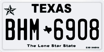 TX license plate BHM6908