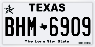 TX license plate BHM6909
