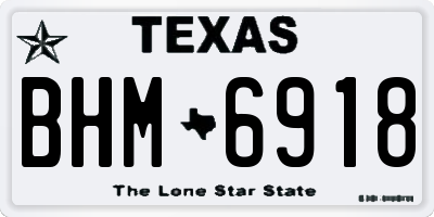 TX license plate BHM6918