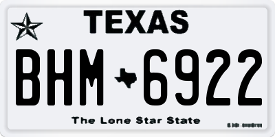 TX license plate BHM6922