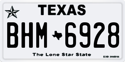 TX license plate BHM6928