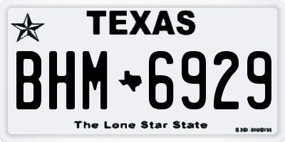 TX license plate BHM6929