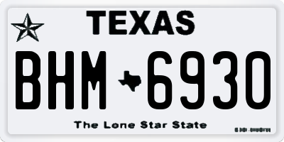 TX license plate BHM6930