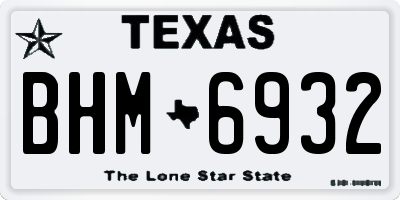 TX license plate BHM6932