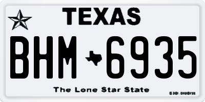 TX license plate BHM6935