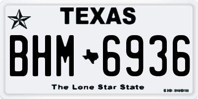 TX license plate BHM6936