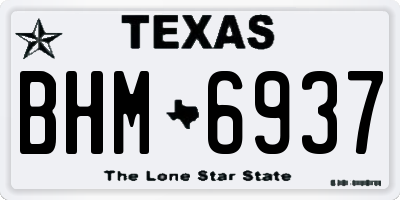 TX license plate BHM6937
