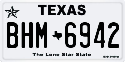 TX license plate BHM6942