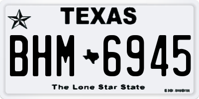 TX license plate BHM6945