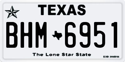 TX license plate BHM6951
