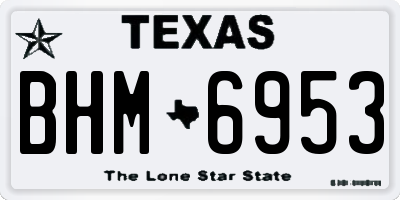 TX license plate BHM6953