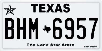 TX license plate BHM6957