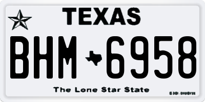 TX license plate BHM6958