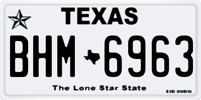 TX license plate BHM6963