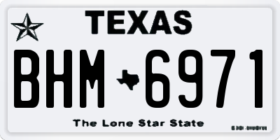 TX license plate BHM6971