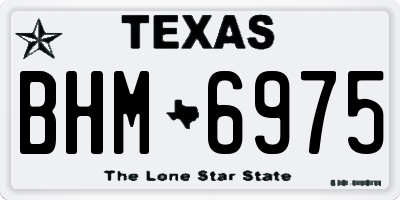 TX license plate BHM6975