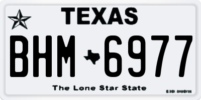 TX license plate BHM6977