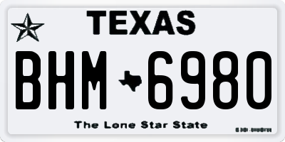 TX license plate BHM6980