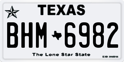 TX license plate BHM6982