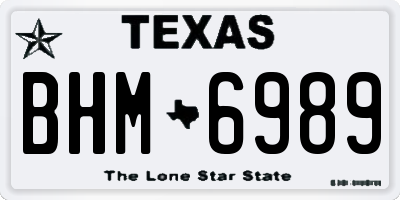 TX license plate BHM6989