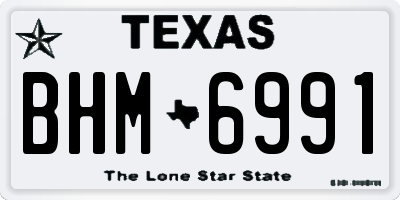 TX license plate BHM6991