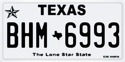 TX license plate BHM6993