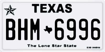 TX license plate BHM6996