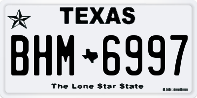 TX license plate BHM6997