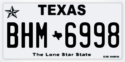 TX license plate BHM6998