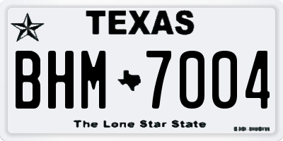 TX license plate BHM7004
