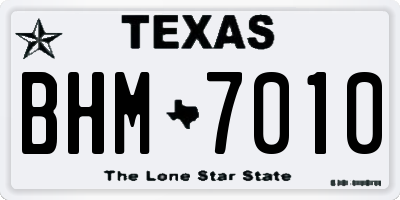 TX license plate BHM7010