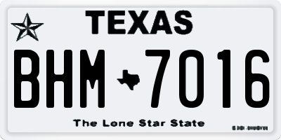 TX license plate BHM7016