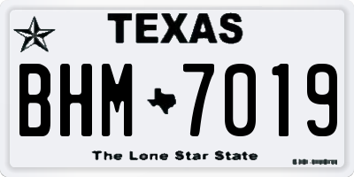 TX license plate BHM7019