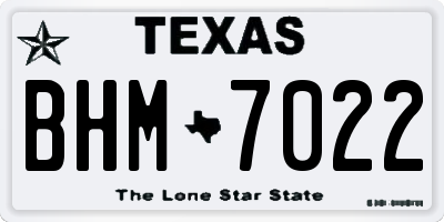 TX license plate BHM7022
